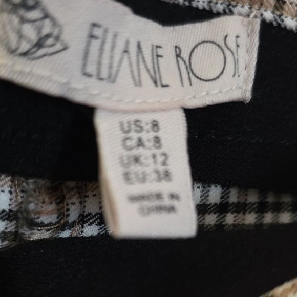 High Waist Black and White Checkered Trousers - Picture 2 of 5